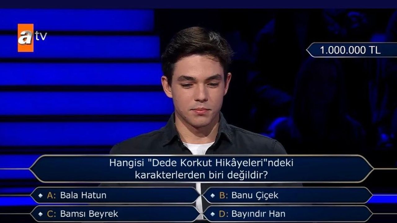 Kim Milyoner Olmak İster'de 1 milyonluk son soru açıldı