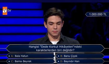 Kim Milyoner Olmak İster'de 1 milyonluk son soru açıldı