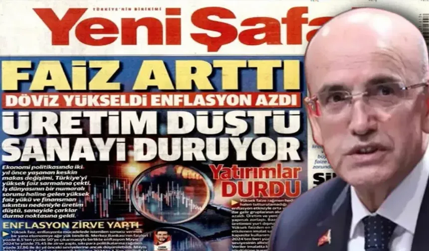 Yeni Şafak Mehmet Şimşek'i yine manşetten düşürmedi!